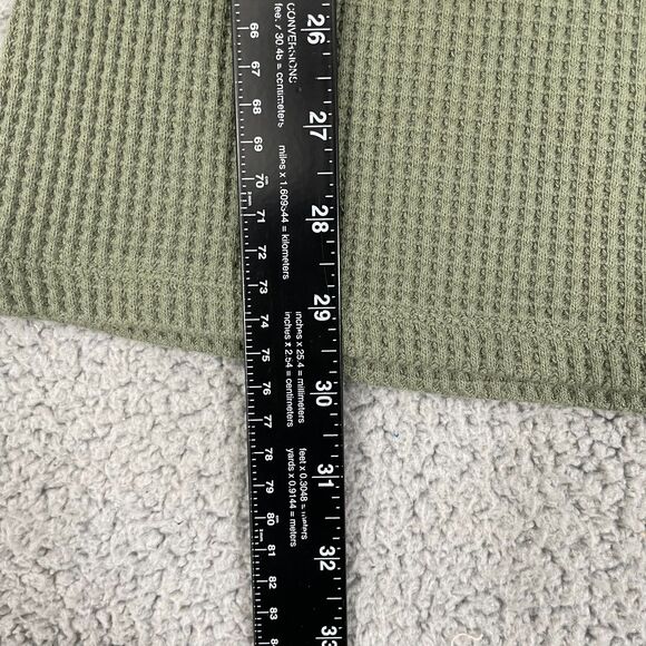 Aerie Waffle Knit Flare Leggings Women M Green Boho Festival Lounge - Picture 8 of 10